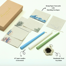 Load image into Gallery viewer, Peaceful Reflections Hemp Stationery Hamper Sustainable Gift