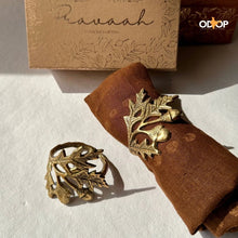 Load image into Gallery viewer, Phool Napkin Rings | Brass Table Decor | Handcrafted in Small Batches