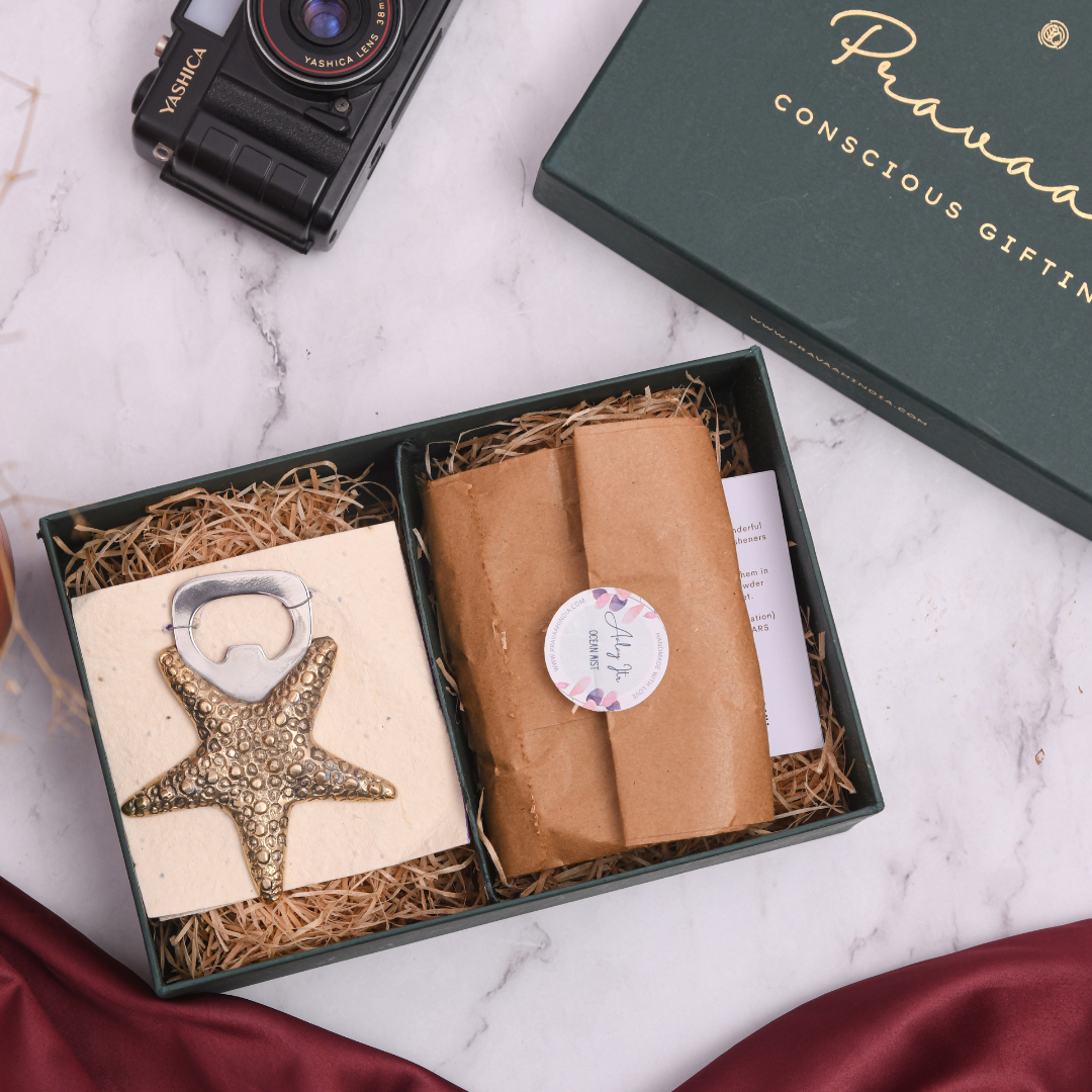 Ocean Blue Rakhi Gift Box For Brothers Sustainable Gifting