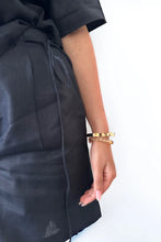 Load image into Gallery viewer, Casual Hemp Shorts With Side Tying String In Truffle Black