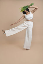 Load image into Gallery viewer, Breezy Relaxed Fit Pants With Fixed Wrap Flap In Hemp Fabric