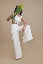 Load image into Gallery viewer, Breezy Relaxed Fit Pants With Fixed Wrap Flap In Hemp Fabric