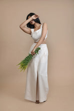 Load image into Gallery viewer, Breezy Relaxed Fit Pants With Fixed Wrap Flap In Hemp Fabric