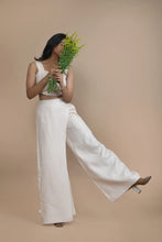 Load image into Gallery viewer, Breezy Relaxed Fit Pants With Fixed Wrap Flap In Hemp Fabric