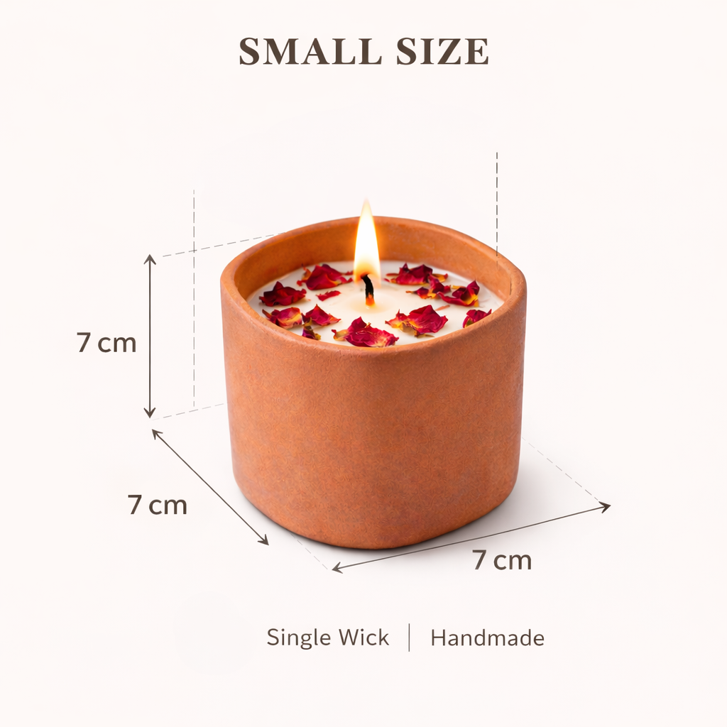Rowan | Sandalrose Soy Wax Candle | Terracotta Pot