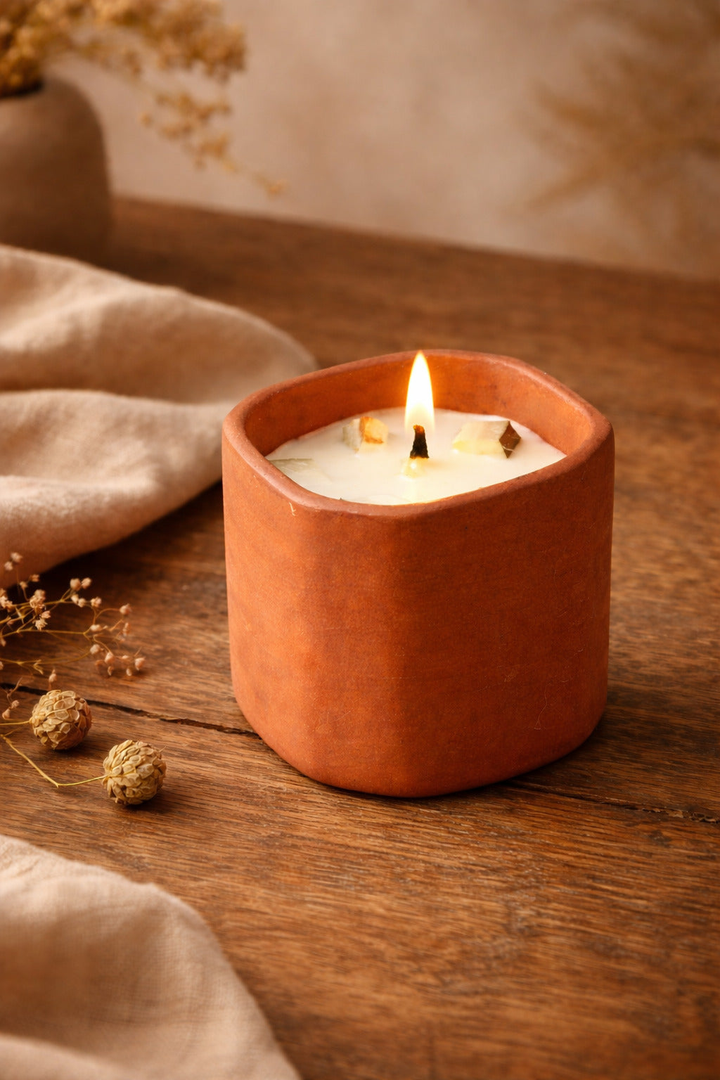 Rasal | Mango Coconut Soy Wax Candle | Terracotta Pot