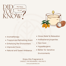 Load image into Gallery viewer, Rasal (रसाल) - 100% soy-wax candle | Zero Soot Candle | Mango Coconut
