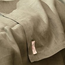 Load image into Gallery viewer, King Size Olive Green Hemp Bedsheet Set - Bugyal