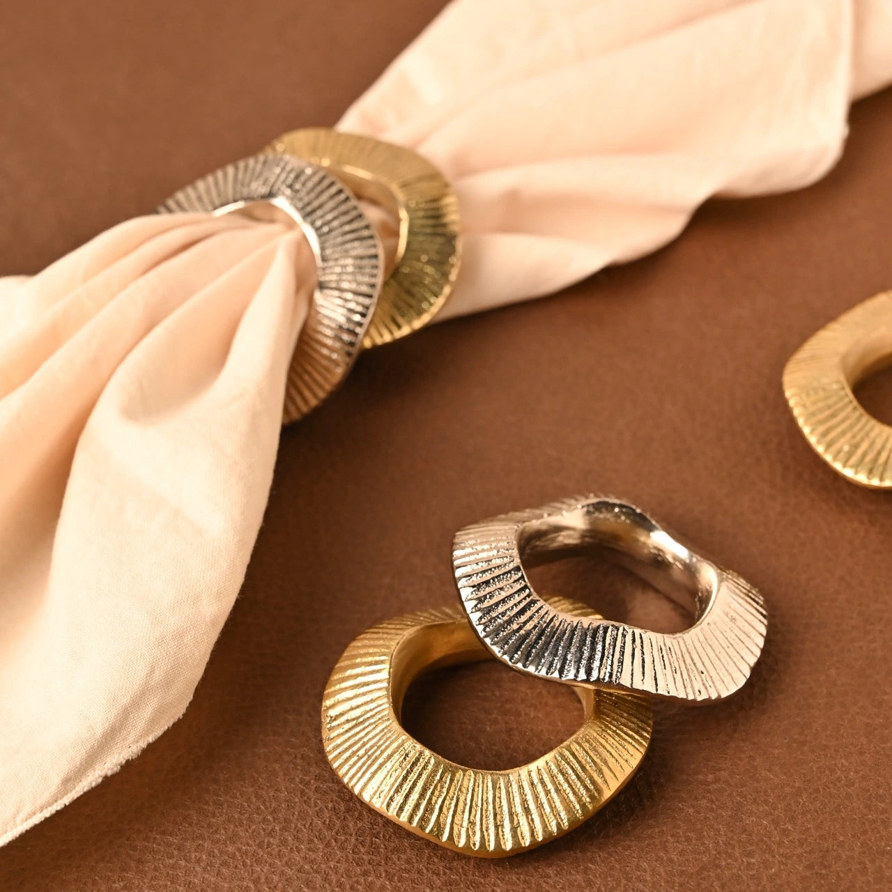 Gehna Napkin Rings | Brass Table Decor | Handcrafted in Small Batches