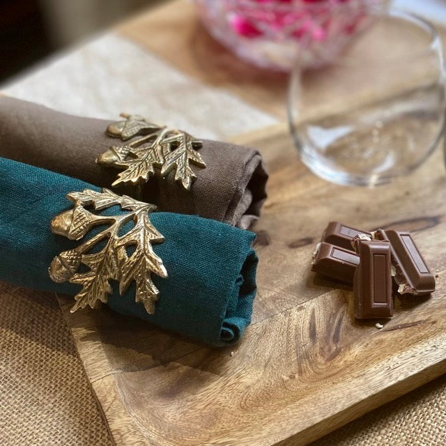Flower Brass Napkin Rings | Lead Free | Table Decor | Gift Ready | Set of 2, 4 and 6