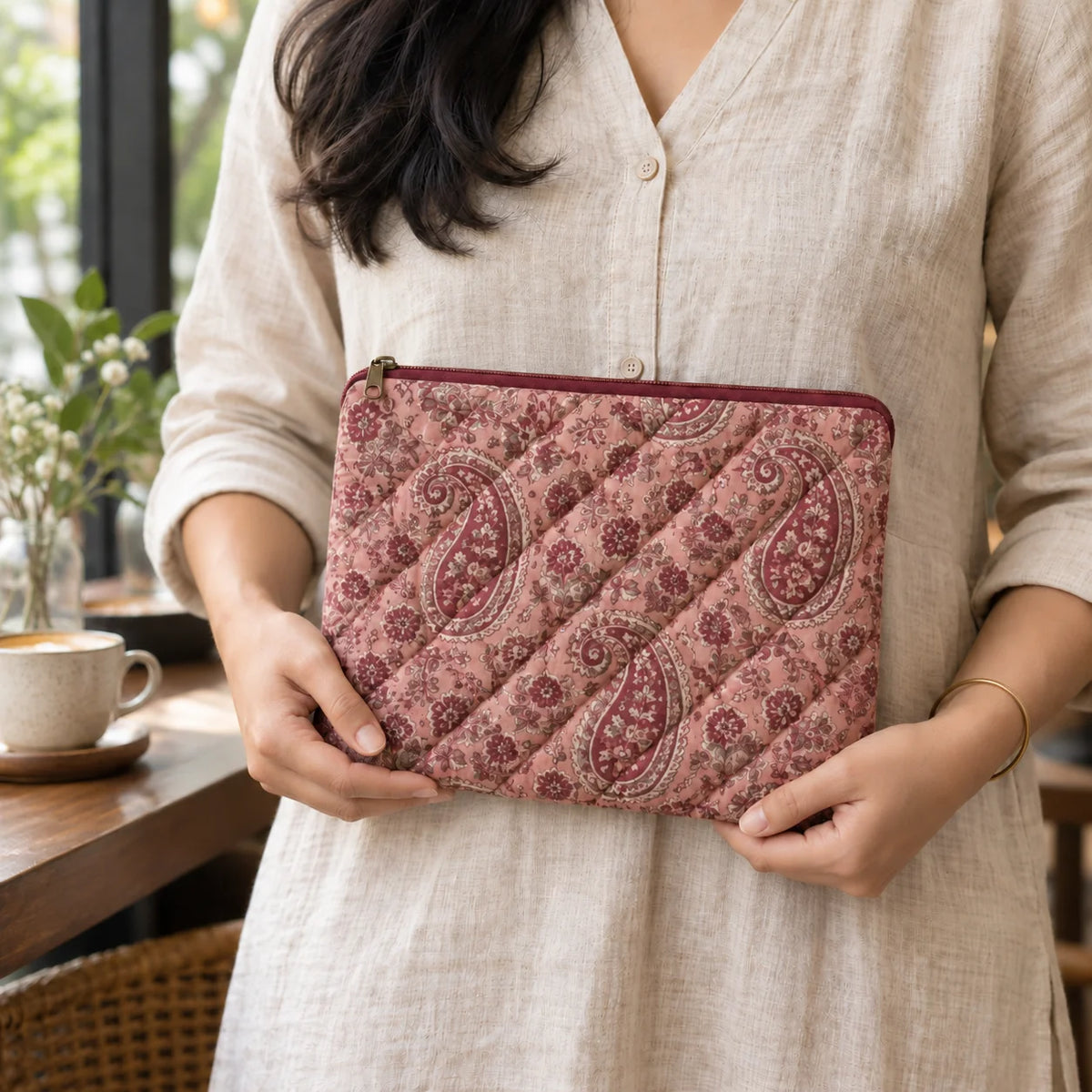 Quilted Cotton iPad Sleeve | Punh Pravaah