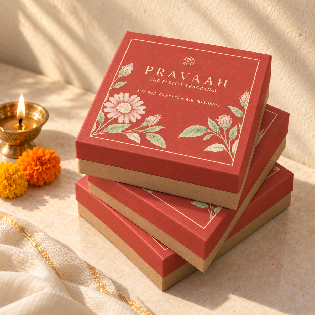 The Festive Fragrance | Terracotta Candles & Air Freshener Gift Set