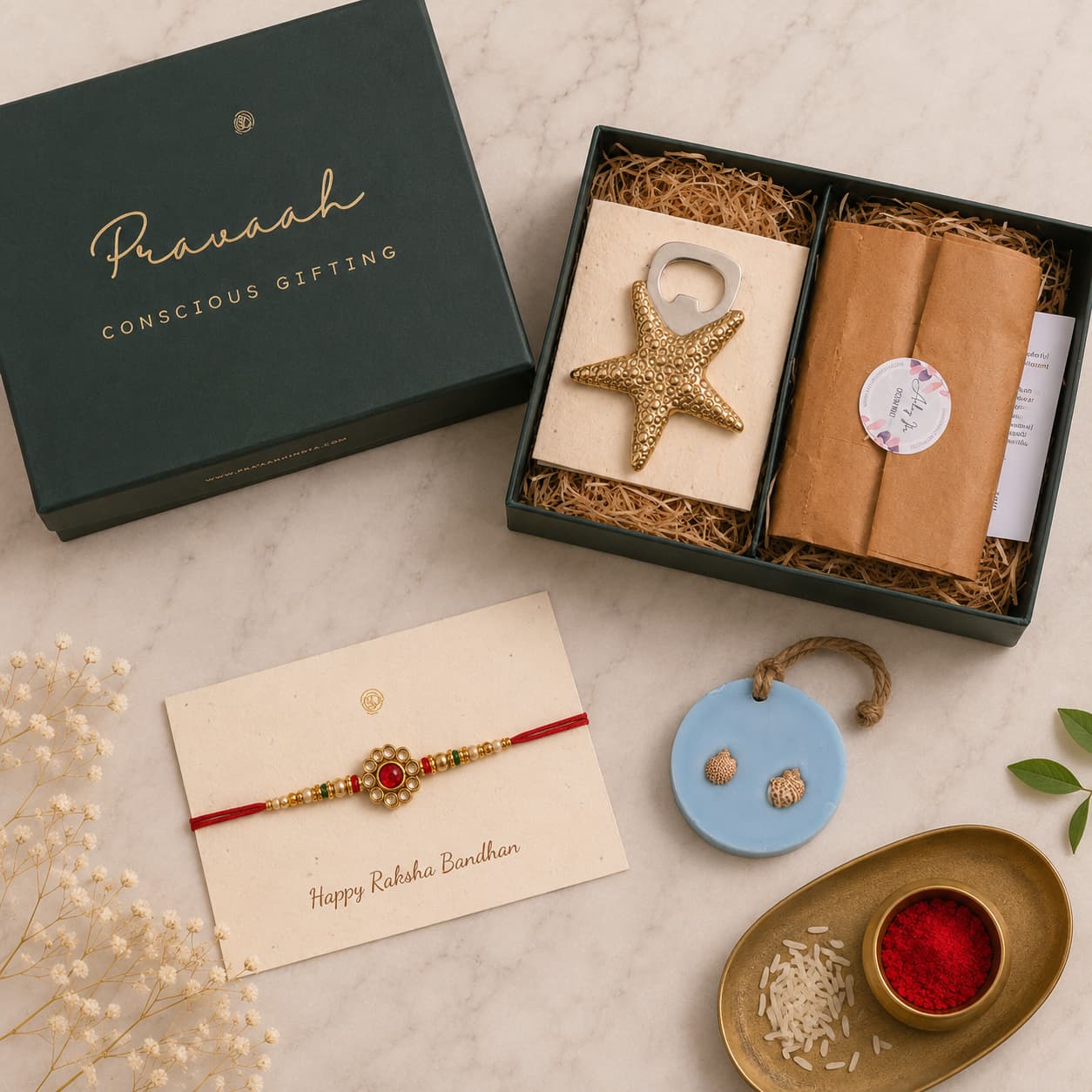Sea Breeze | Luxury Handmade Rakhi Gift Hamper