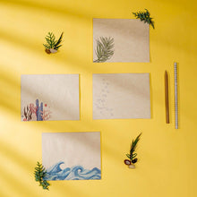 Load image into Gallery viewer, Samudra Hemp Paper Note Cards | Set of 5 Notecards and Envelopes