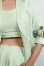 Load image into Gallery viewer, Breathable Hemp Crop Top with Adjustable Fit | Pistachio Green