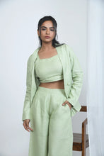 Load image into Gallery viewer, Breathable Hemp Crop Top with Adjustable Fit | Pistachio Green