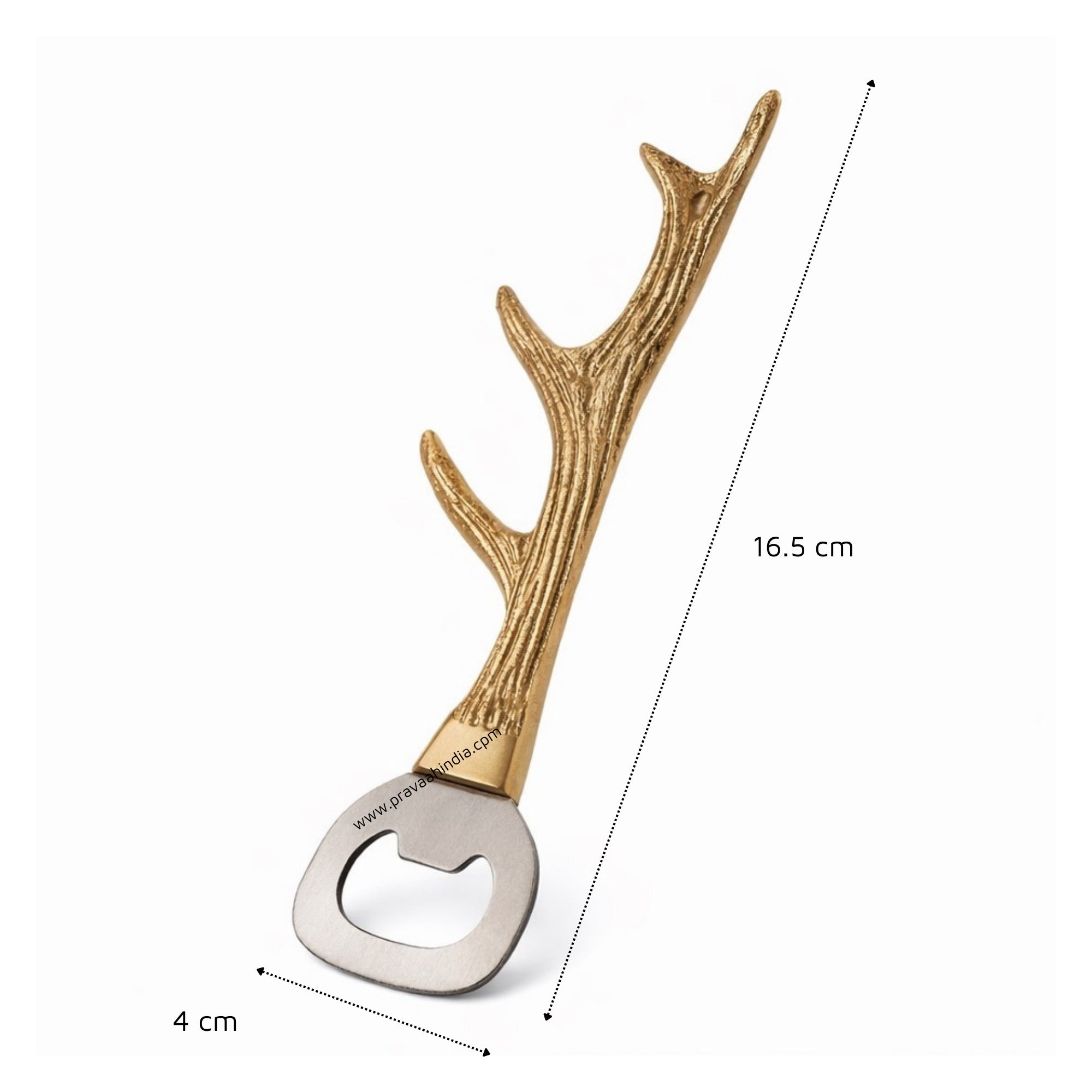 Sinh Brass Bottle Opener | Solid Brass | Luxury Bar Accessory | Statement Gift
