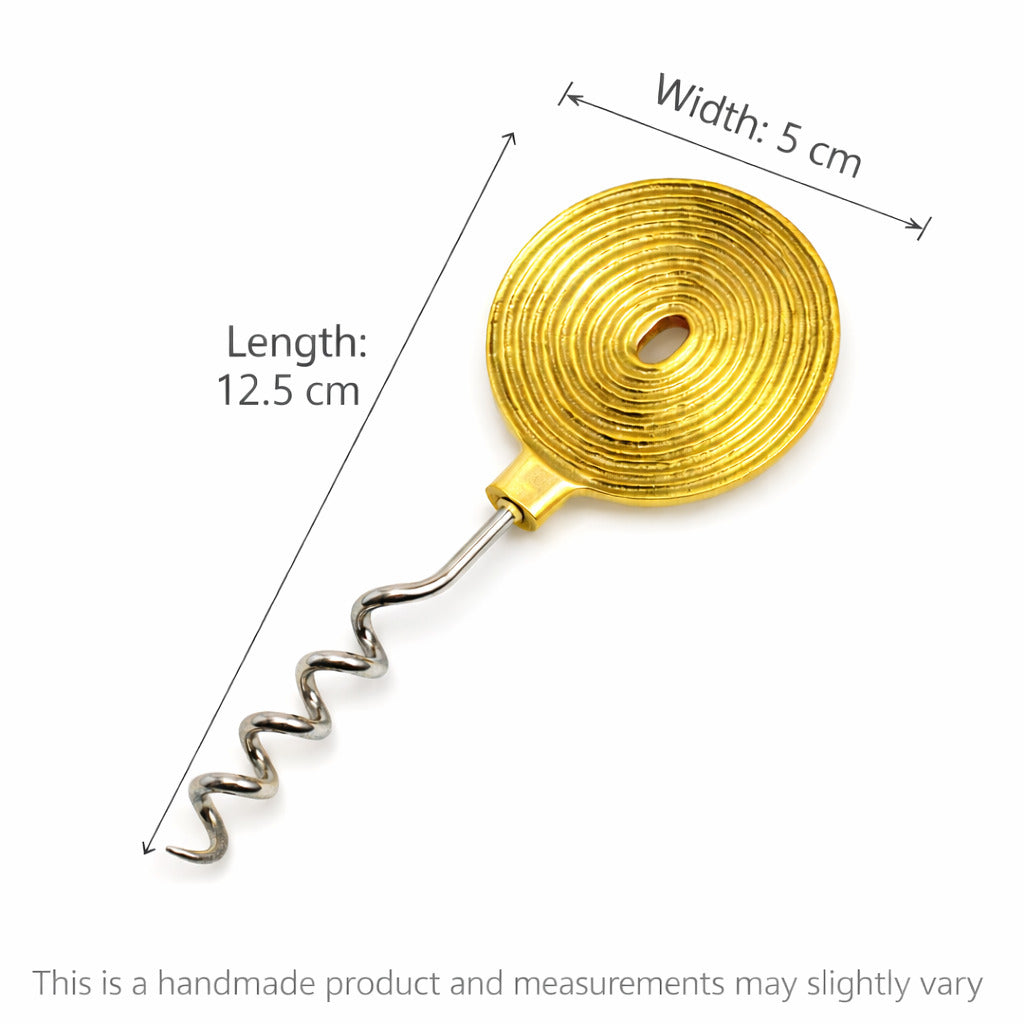 Ekaantrik Brass Wine Opener | Made in Solid Brass