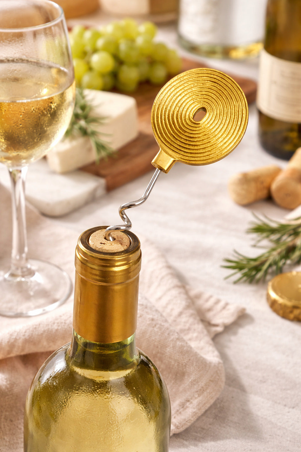 Ekaantrik Brass Wine Opener | Made in Solid Brass
