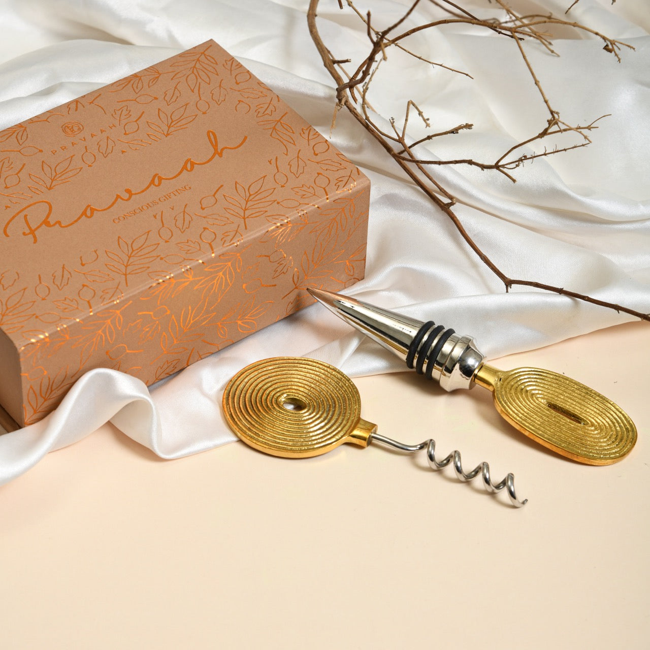 Ekaantrik Brass Wine Stopper | Made in Solid Brass