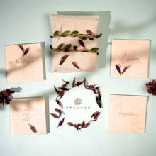 Load image into Gallery viewer, Pushp Hemp Paper Gift Cards | Set of 5 Cards and Envelopes