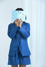 Load image into Gallery viewer, Pure Hemp Crop Blazer | Lightweight | Office wear | Blueberry