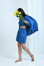 Load image into Gallery viewer, Pure Hemp Crop Blazer | Lightweight | Office wear | Blueberry