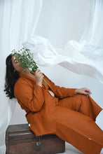 Load image into Gallery viewer, Hemp Blazer-Look Overshirt | LIMITED EDITION Rust