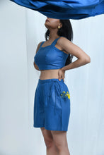 Load image into Gallery viewer, Hemp Side-Tie Shorts | Blue | Versatile wear