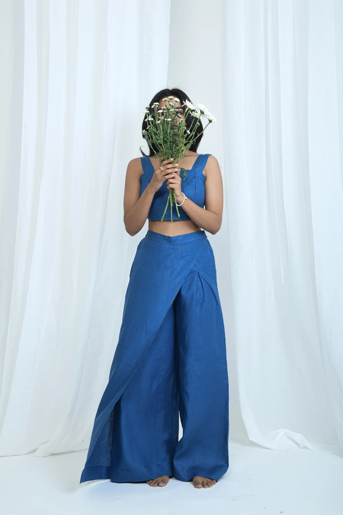 Hemp Skirt-Style Long Pants | Relaxed fit