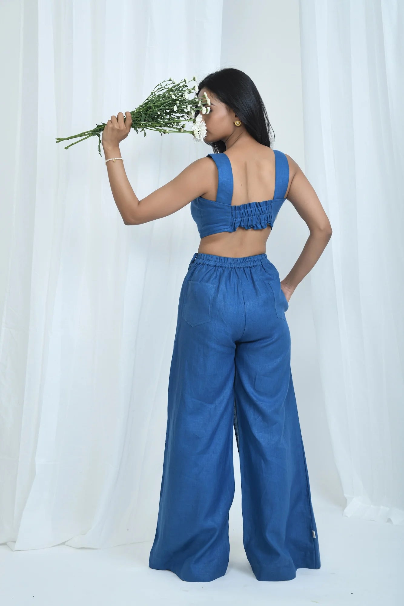 Hemp Skirt-Style Long Pants | Relaxed fit