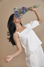 Load image into Gallery viewer, Detachable Sleeve Hemp Top In Peach Multi Functional Fashion