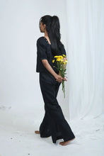 Load image into Gallery viewer, Hemp Flared Pants With Side Detail In Truffle