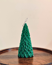 Load image into Gallery viewer, Unscented Soy Wax Christmas Tree Candle – Eco-Friendly Holiday Decor (3 Colours)