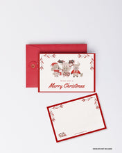 Load image into Gallery viewer, Christmas Note Cards l Limited Edition Custom Hemp Handmade Paper l Eco-Friendly Holiday Cards - Set of 10 without envelopes