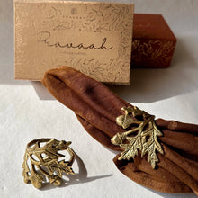 Load image into Gallery viewer, Phool Napkin Rings | Brass Table Decor | Handcrafted in Small Batches