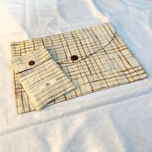 Load image into Gallery viewer, Pai Laptop Sleeve | Hemp Cotton Blend | Washable | Fits 11”-13” screen laptops | Beige and Brown