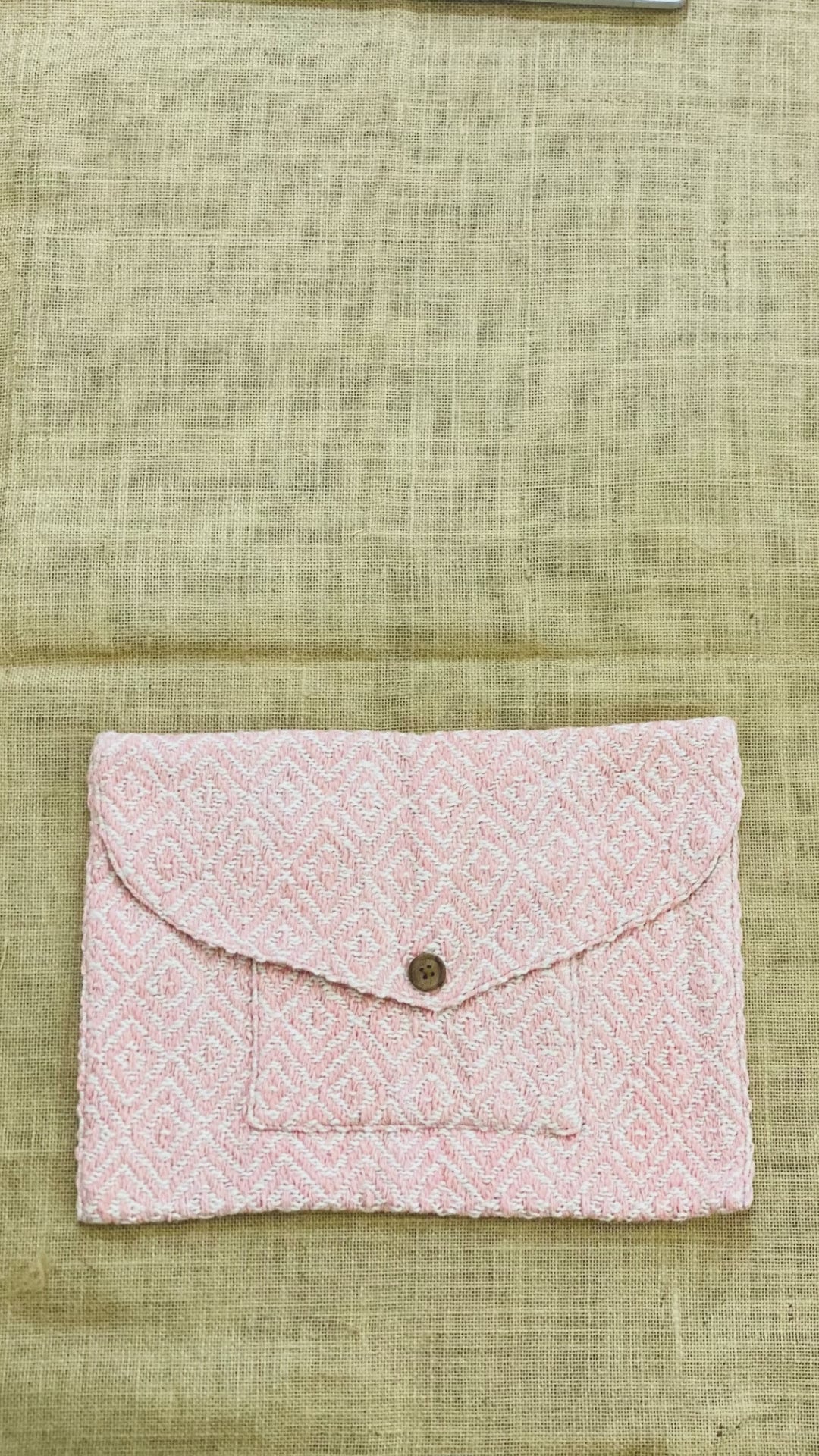 Kys Laptop Sleeve | Pink and Purple | Hemp Cotton Blend | Washable | Fits 11”-13” screen laptops