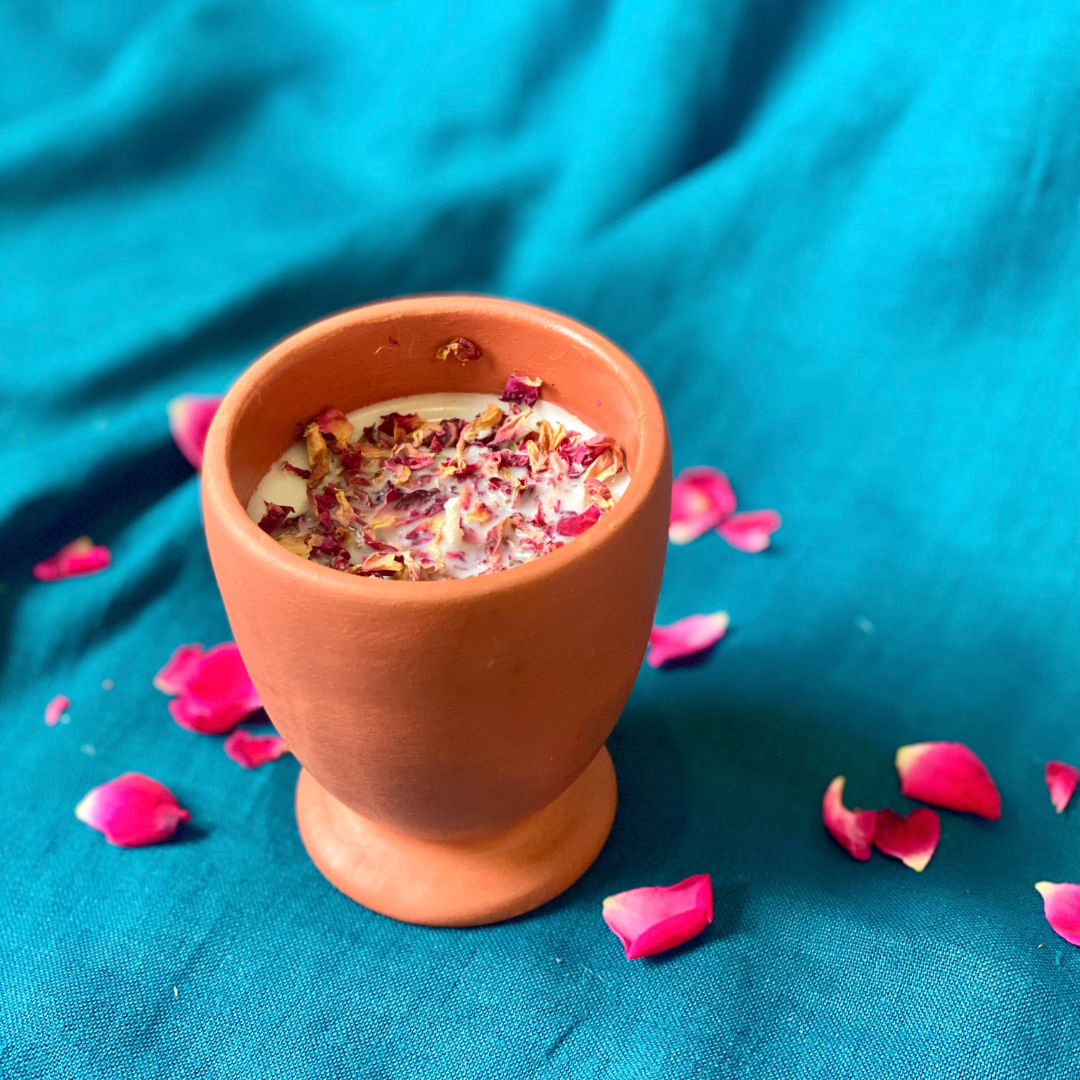 Rowan | Sandalrose Soy Wax Candle | Terracotta Pot