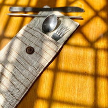 Load image into Gallery viewer, Pai - Beige and Brown Handwoven Pouch | Hemp Cotton Blend