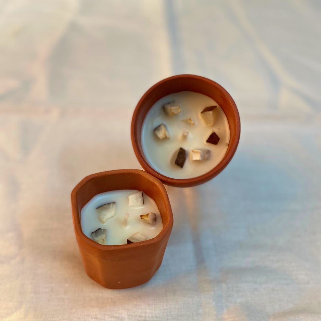Rasal | Mango Coconut Soy Wax Candle | Terracotta Pot