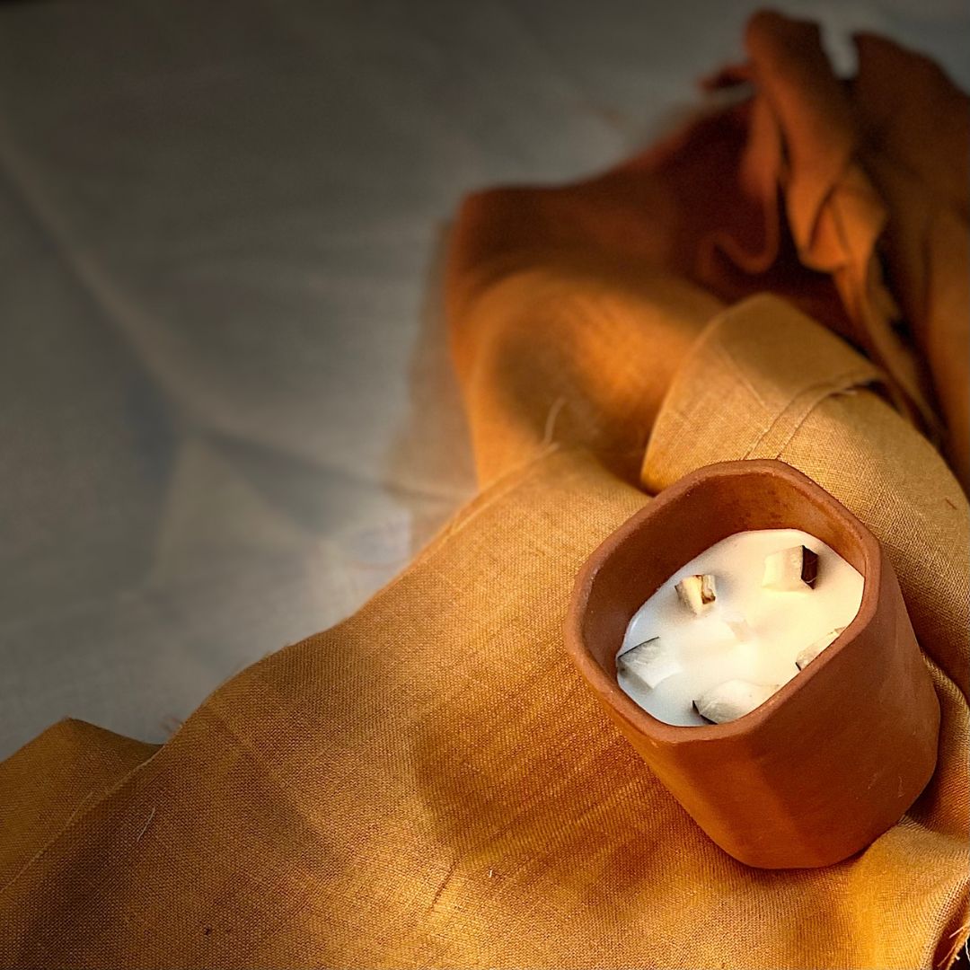 Rasal | Mango Coconut Soy Wax Candle | Terracotta Pot