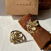 Load image into Gallery viewer, Phool Napkin Rings | Brass Table Decor | Handcrafted in Small Batches