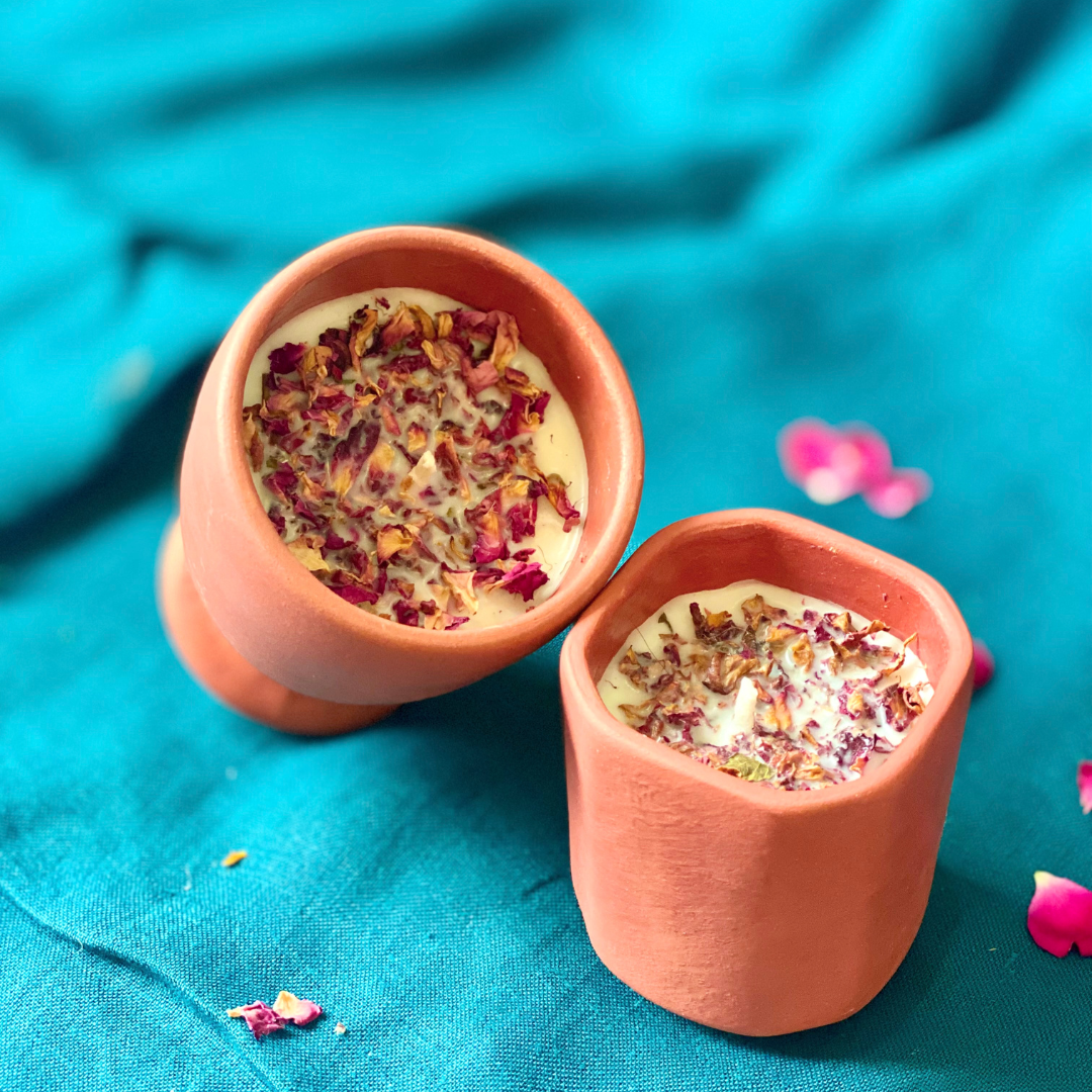 Rowan | Sandalrose Soy Wax Candle | Terracotta Pot