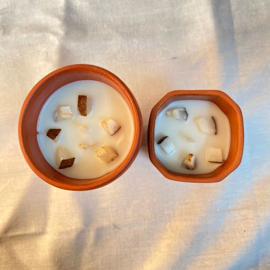Rasal | Mango Coconut Soy Wax Candle | Terracotta Pot