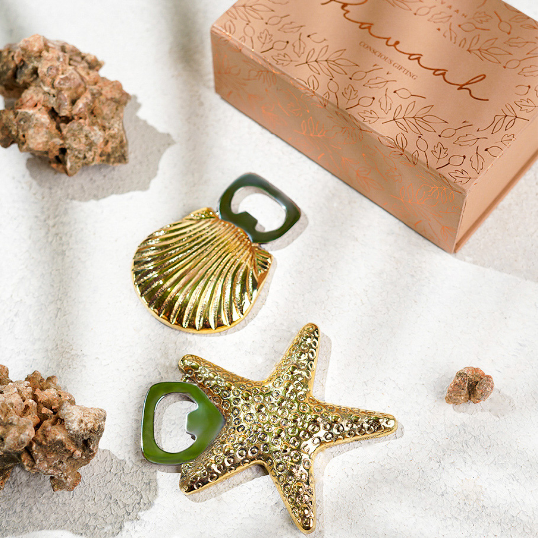 Meen (Starfish) Brass Bottle Opener | Made in Solid Brass | Bar Accessories