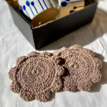 Load image into Gallery viewer, Crochet Coasters - Made in Natural Himlayan Wool