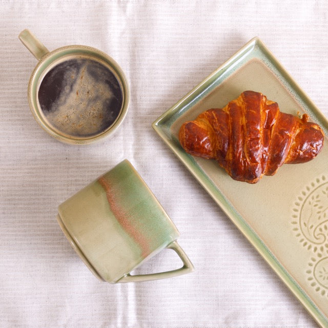 Prithvi Mug | Shades of Green | Hand glazed | Microwave Safe