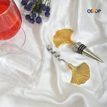 Load image into Gallery viewer, Seep Brass Wine Cork and Opener Set
