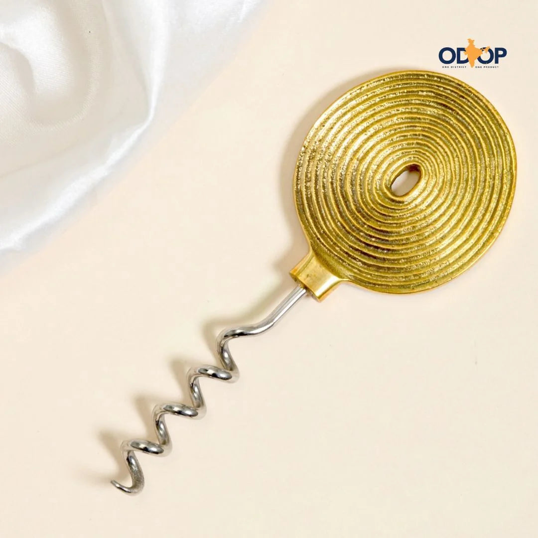 Ekaantrik Brass Wine Opener | Made in Solid Brass